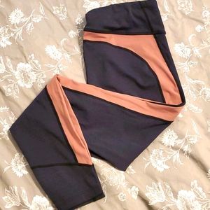 Sports bra and full length leggings.